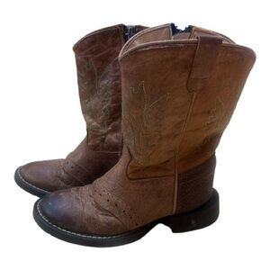 OLD WEST Toddler  BROWN LEATHER WESTERN COWBOY BOOTS